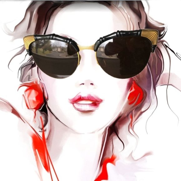 GUCCI Gorgeous Sunglasses Bamboo Design Cat-Eye Frame GG0661S NEW w Box & Bags - Picture 6 of 6